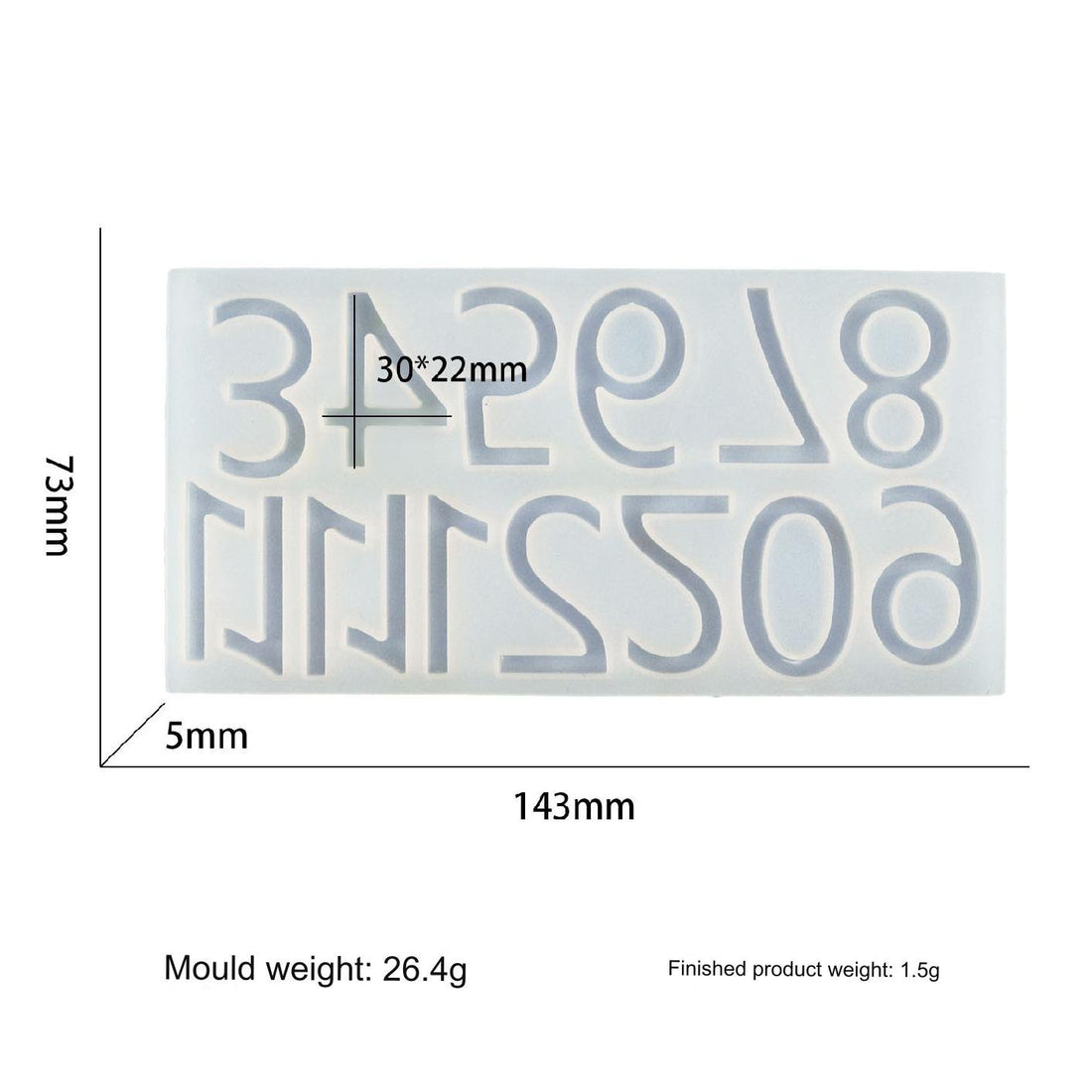 My Store Silicon Mould Numerals For Clock Dial Mould