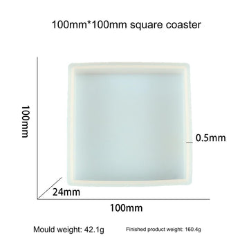 My Store Silicon Mould 4" Square 24mm Deep Coaster Mould