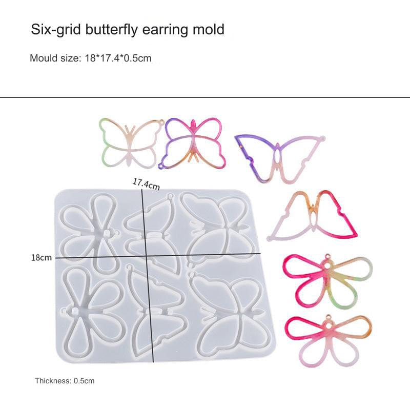 6 Cavity Butterfly Mould