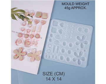 My Store Silicon Mould 34 IN 1 KEYCHAIN & PENDANT MOULD