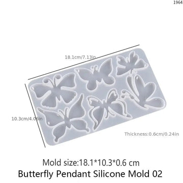 6 Cavity Butterfly Keychain & Jewellery Mould