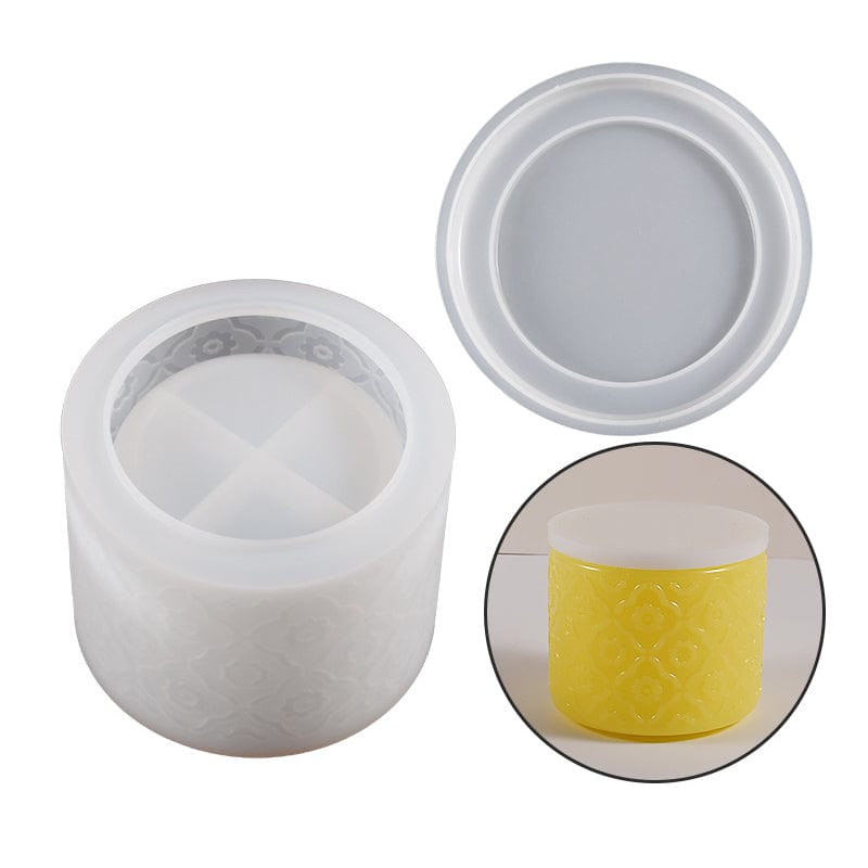 Round Emboss Figure Storage Box Mould