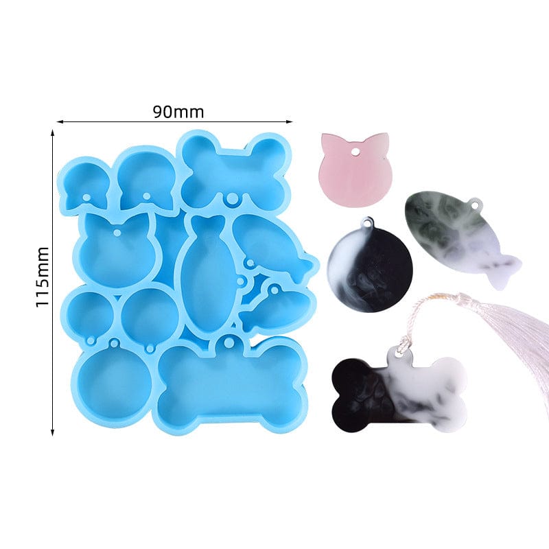 My Store Silicon Mould 11 Cavity Keychain & Pendant Mould