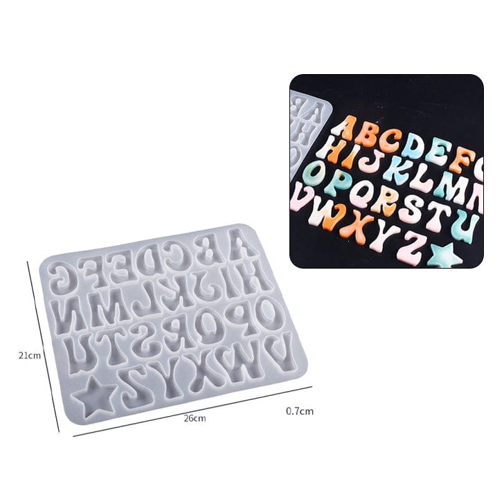 27 Cavity Funky Style Alphabet Letter Mould