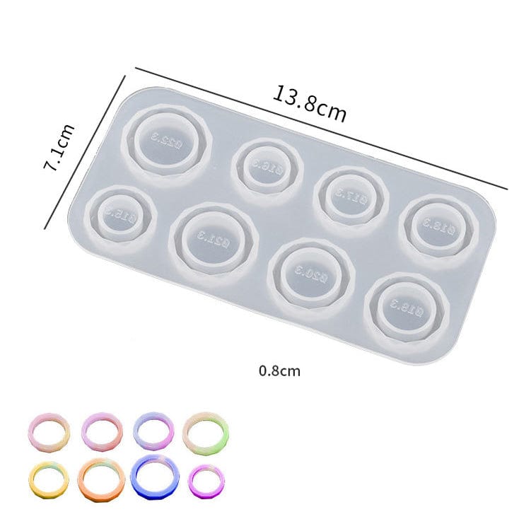 My Store Silicon Mould 8 Cavity Finger Ring & Jewellery Mould