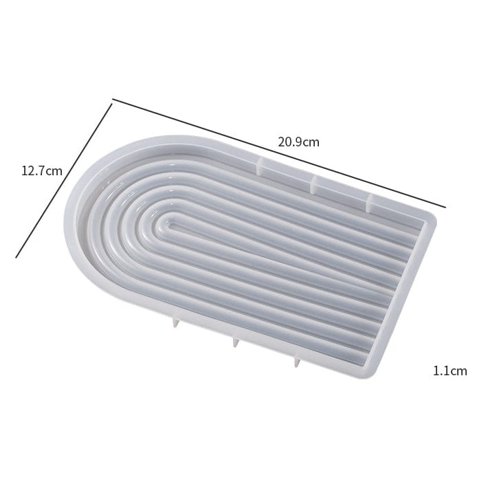 Arch Wave Stripe Geometric Tray Mould