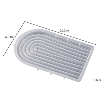 Arch Wave Stripe Geometric Tray Mould