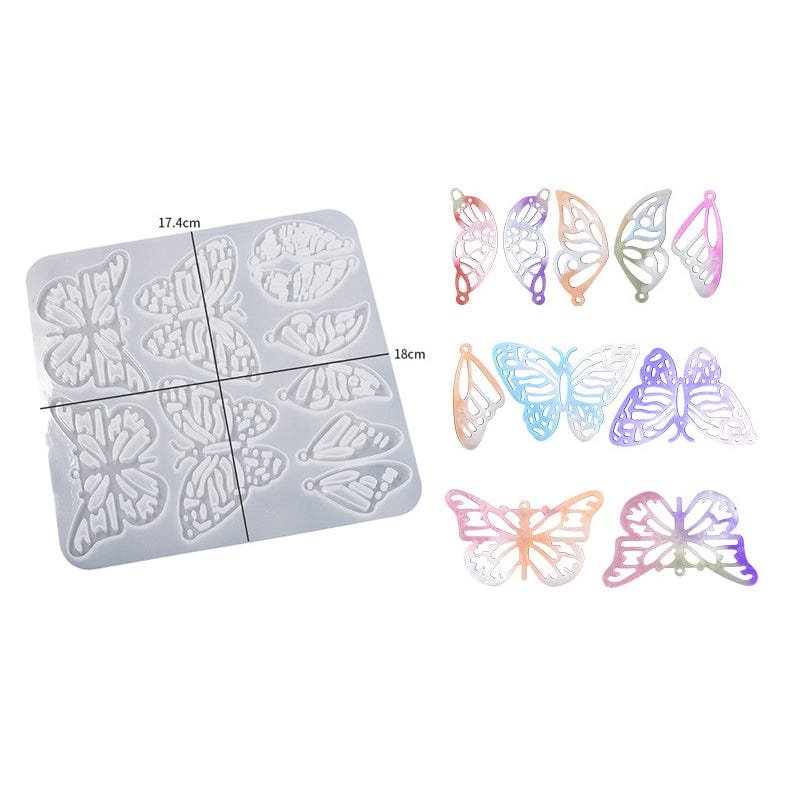 10 Cavity Butterfly Earring Mould