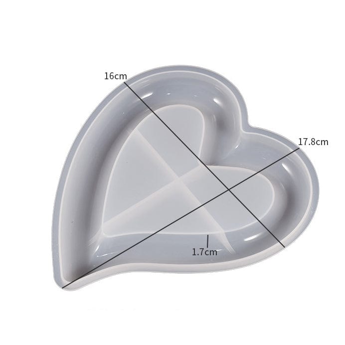 My Store Silicon Mould Dish Jewellery Heart Tray Mould