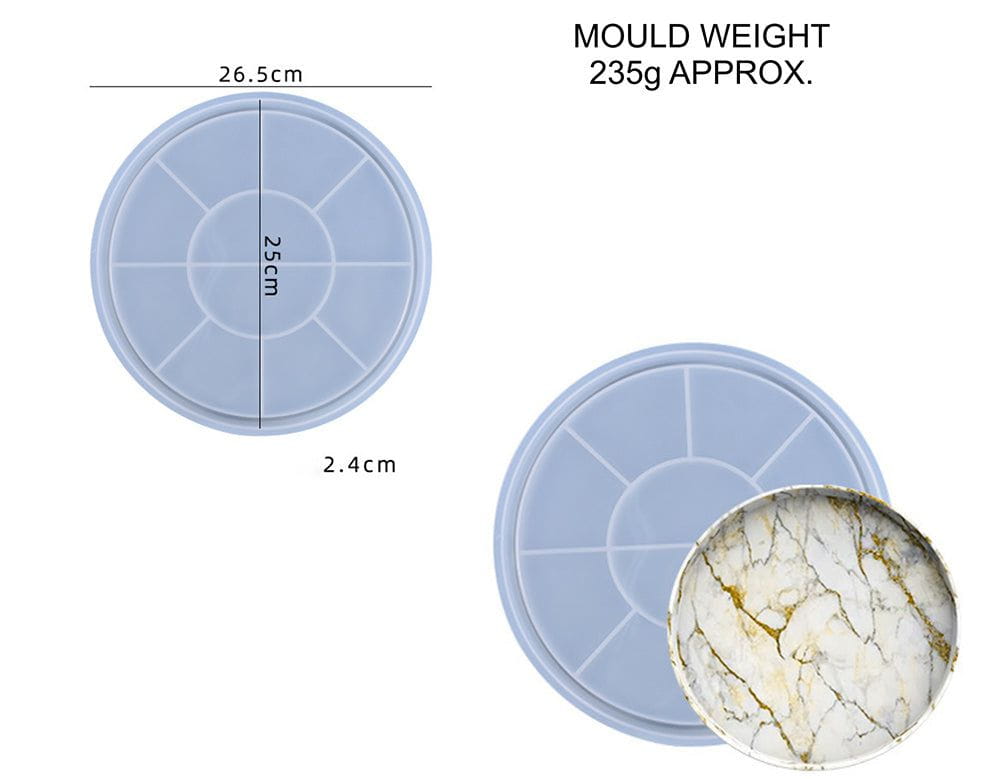 My Store Silicon Mould 10" ROUND TRINKLET TRAY MOULD