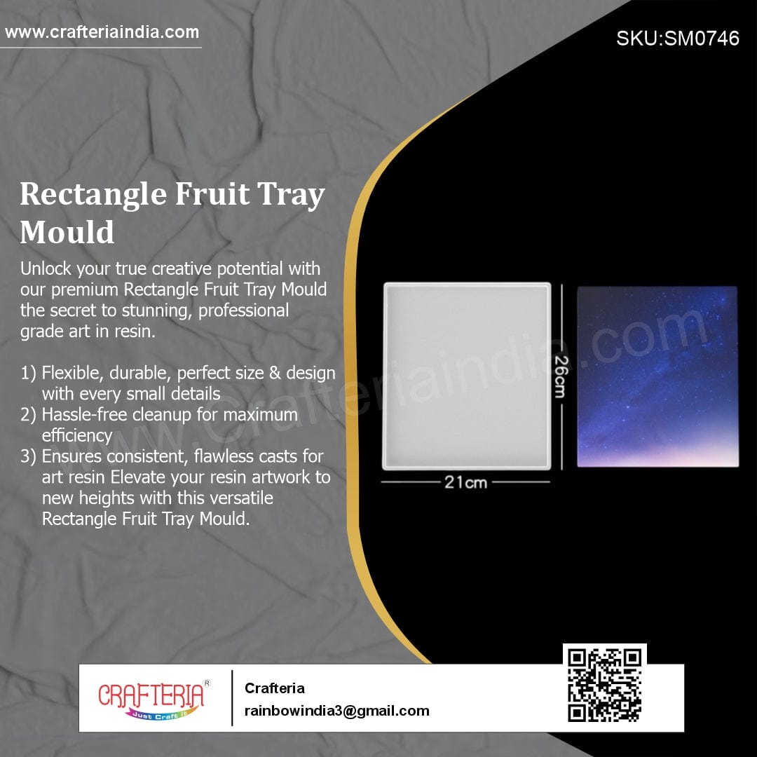 My Store Silicon Mould Rectangle Fruit Tray Mould