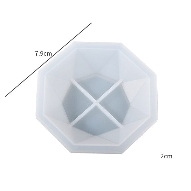 My Store Silicon Mould Octagonal Cut Jewellery Bowl Mould