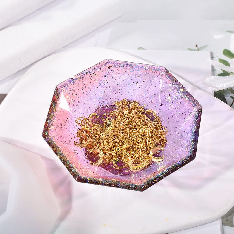 My Store Silicon Mould Octagonal Cut Jewellery Bowl Mould