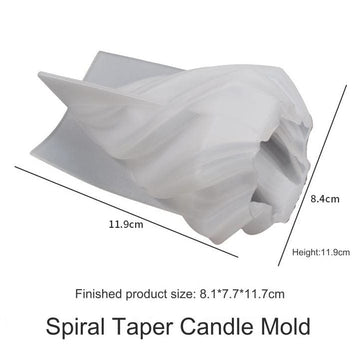 Irregular Geometric Wave Rotating Candle Mould