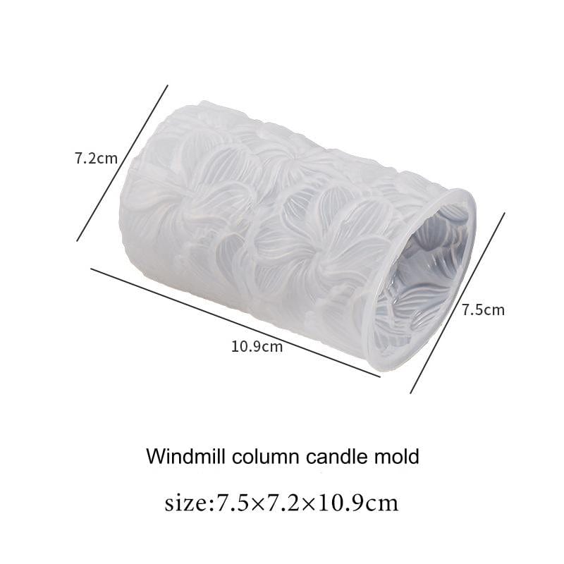 3D Windmill Column Pillar Candle Mould