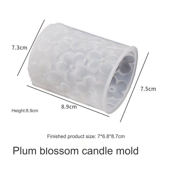 3D Plum Blossom Flower Candle Mould