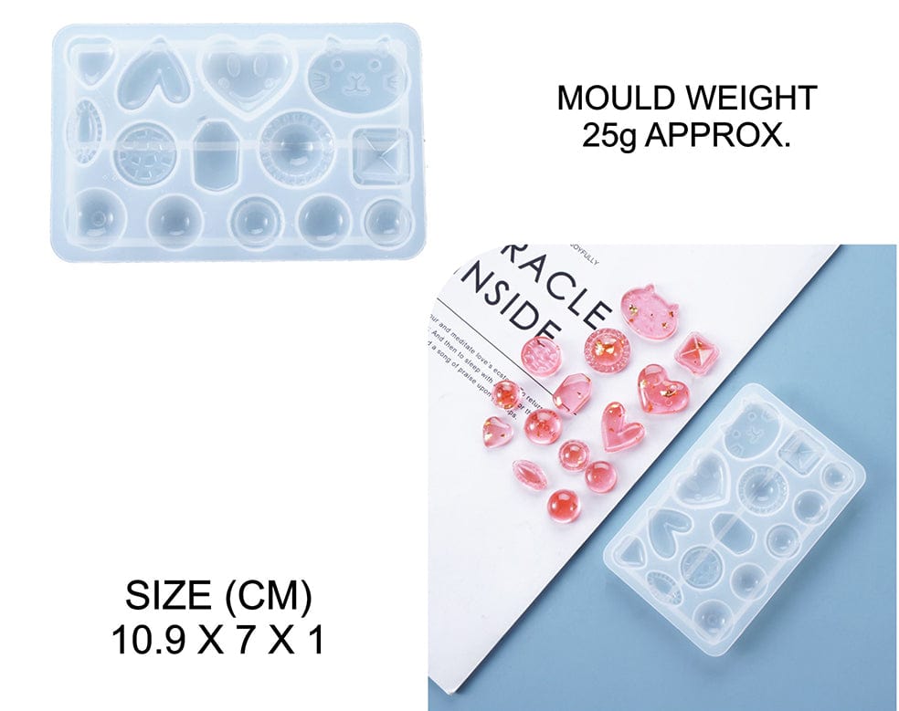 My Store Silicon Mould 14 IN 1 JEWELLERY STONE MOULD