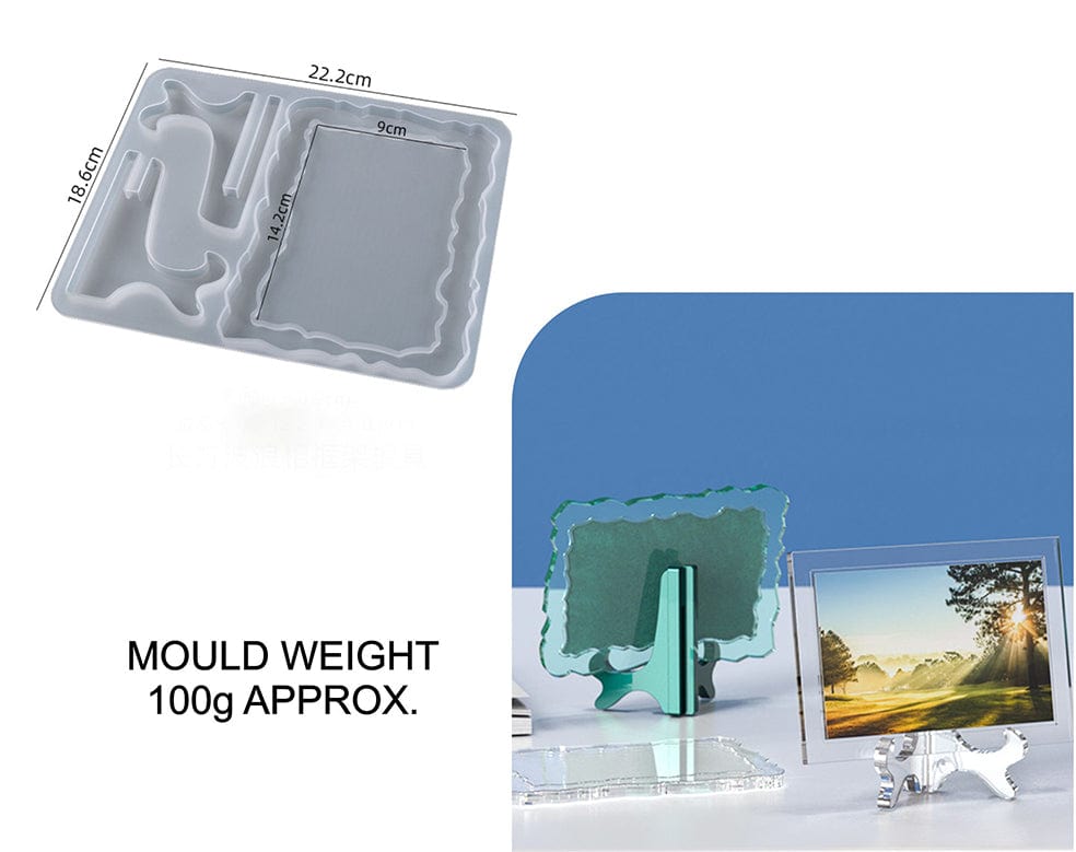 My Store Silicon Mould RECTANGLE AGATE PHOTO FRAME & STAND MOULD