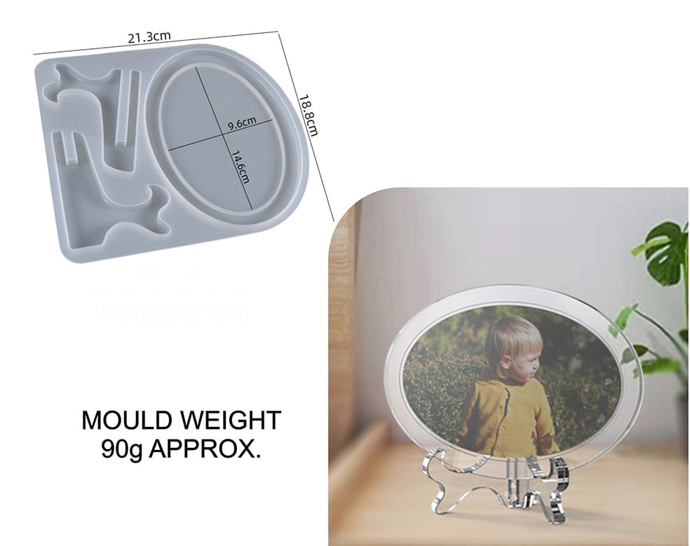 My Store Silicon Mould OVAL PHOTO FRAME & STAND MOULD