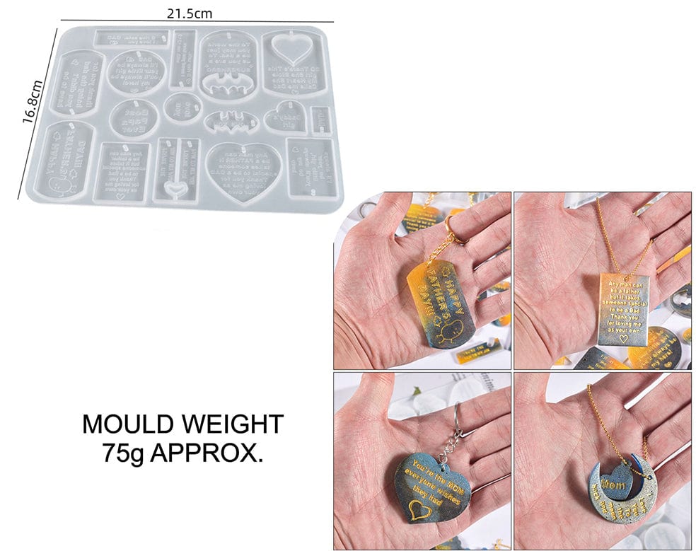 My Store Silicon Mould 17 IN 1 PENDANT & KEYCHIAN MOULD