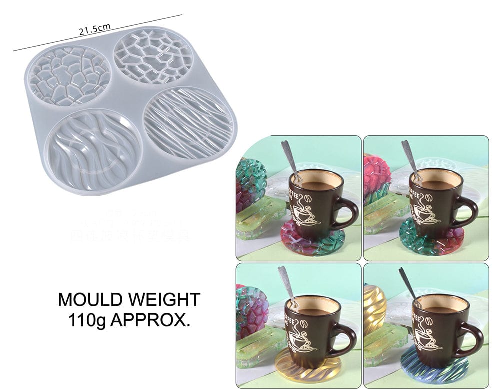 My Store Silicon Mould 4 IN 1 DESIGNER COASTER MOULD