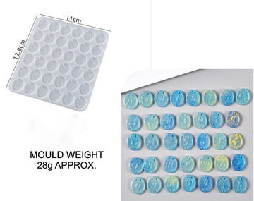 My Store Silicon Mould ALPHABET & NUMBER OVAL KEYCHAIN MOULD