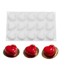 My Store Silicon Mould 15 Cavity Love Heart Shape Mould