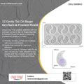 My Store Silicon Mould 12 Cavity Tai Chi Shape Keychain & Pendant Mould