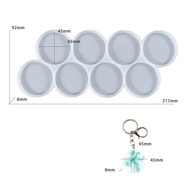 My Store Silicon Mould 8 Cavity 45mm Round Mould