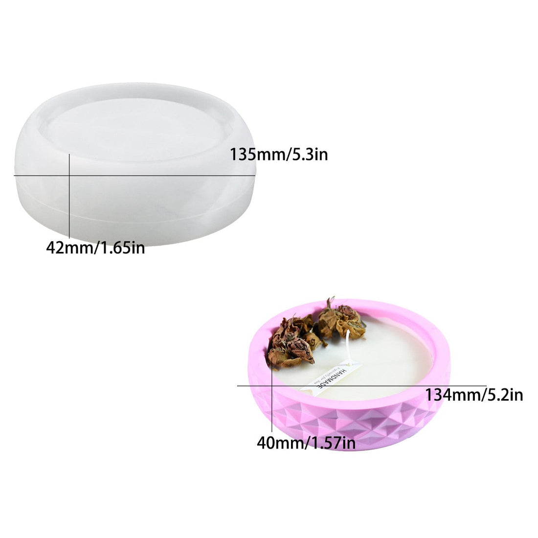 My Store Silicon Mould Small Diamond Pattern Home Vessel Mould