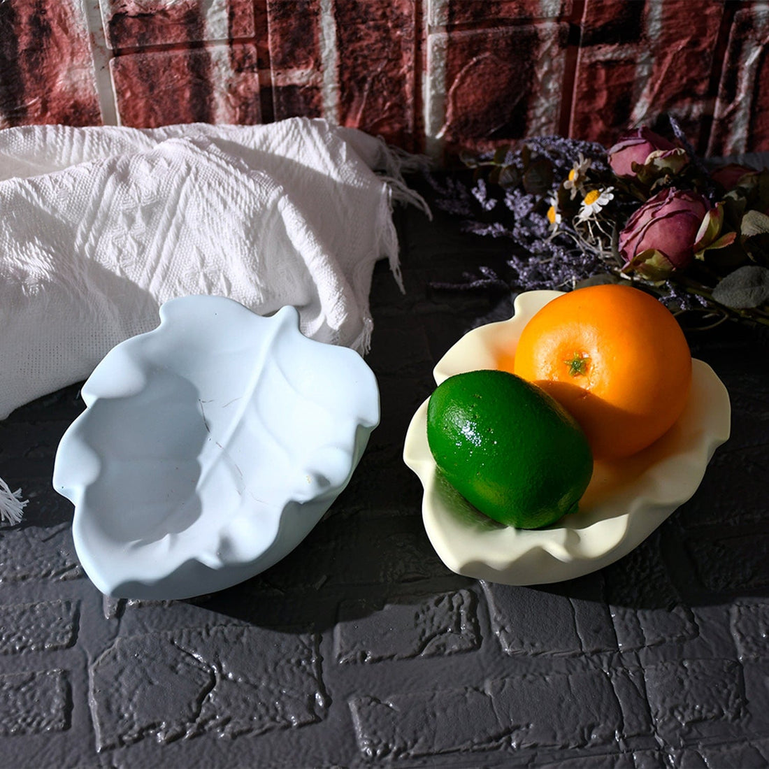 My Store Silicon Mould Leaf Shape Bowl Mould