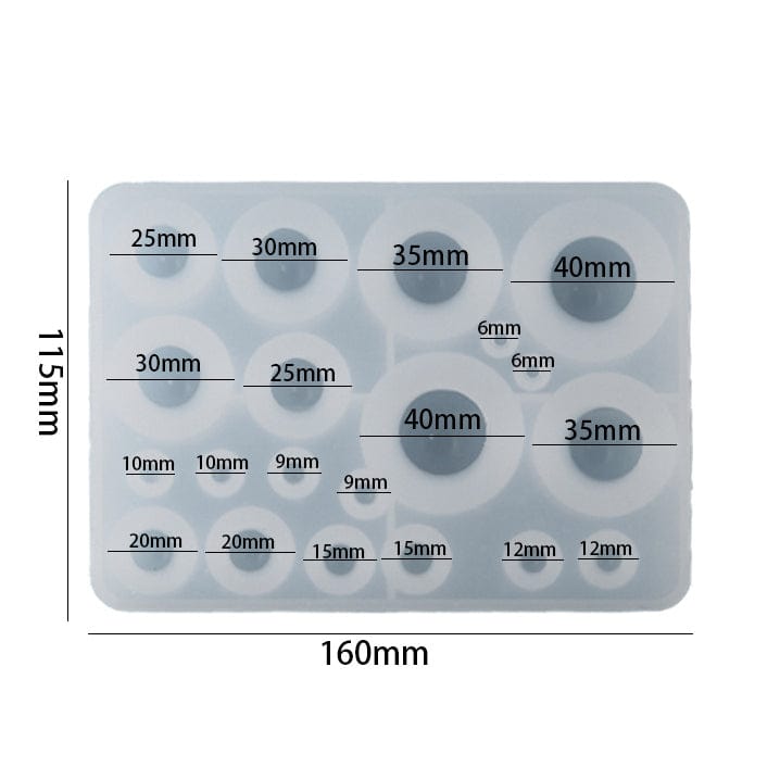 My Store Silicon Mould 20 Cavity Round Beads Mould