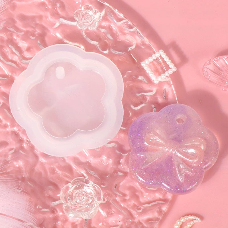 My Store Silicon Mould 5 Kali Flower Shape Keychain & Pendant Mould