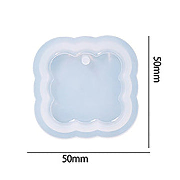 My Store Silicon Mould Square Wave Keychain & Pendant Mould