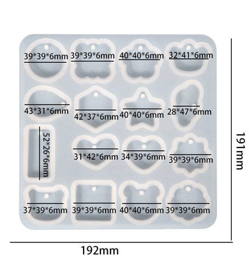 My Store Silicon Mould 16 Cavity Keychain & Pendant Mould