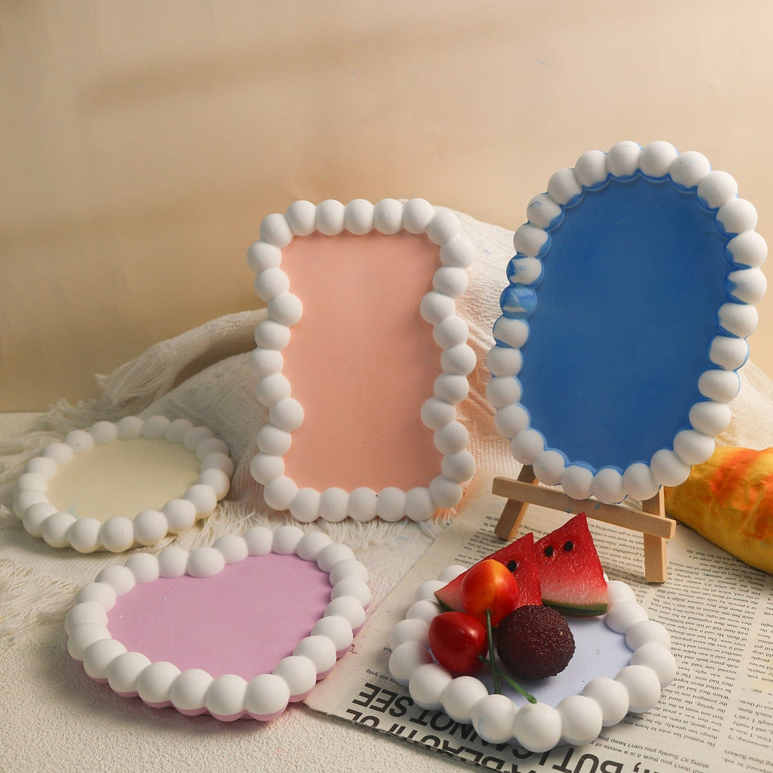My Store Silicon Mould Heart Shape With Round Bubble Border Mould