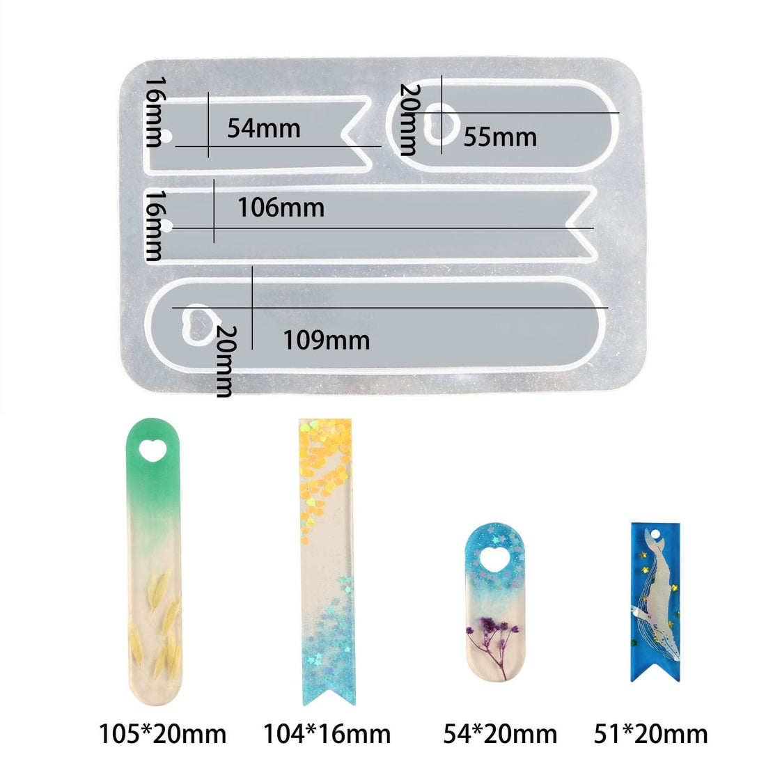 My Store Silicon Mould 4 Cavity Bookmark Mould