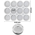 My Store Silicon Mould 12 Cavity Round Keychain & Pendant Mould
