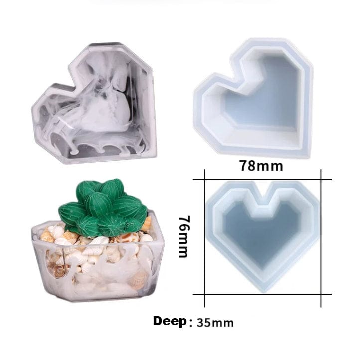 My Store Silicon Mould 3D Heart Shaped Mould