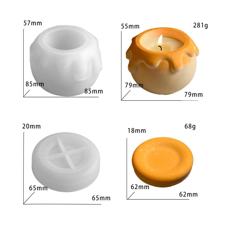 My Store Silicon Mould Honey Jar candle holder Mould