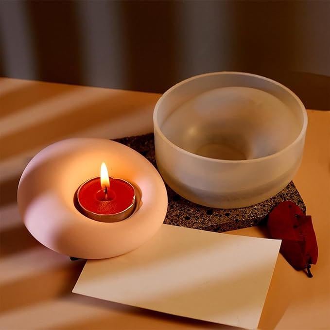 My Store Silicon Mould Unequal Circular Candle Holder Mould