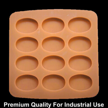 JUST CRAFT IT 12 Cavity Oval 20gms silicon soap mould