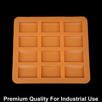 JUST CRAFT IT 12 Cavity Rectangle 25gms silicon soap mould