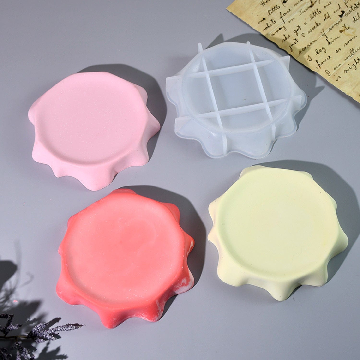 My Store Silicon Mould Round Irregular Tray Mould