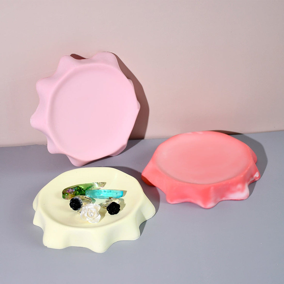 My Store Silicon Mould Round Irregular Tray Mould