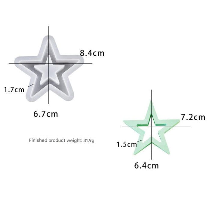 My Store Silicon Mould Medium Hollow Star Mould