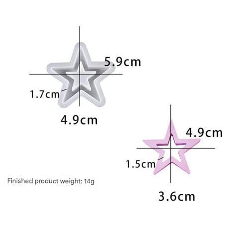 My Store Silicon Mould Hollow Star Small Mould