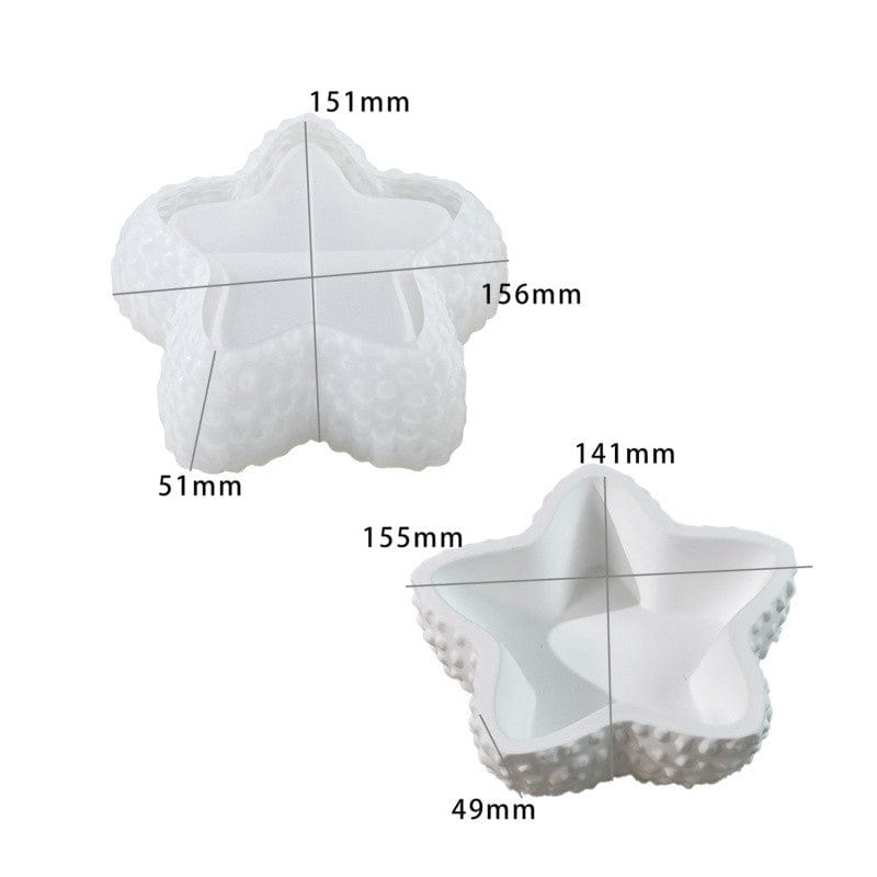 My Store Silicon Mould Starfish Textured Candle Bowl Mold