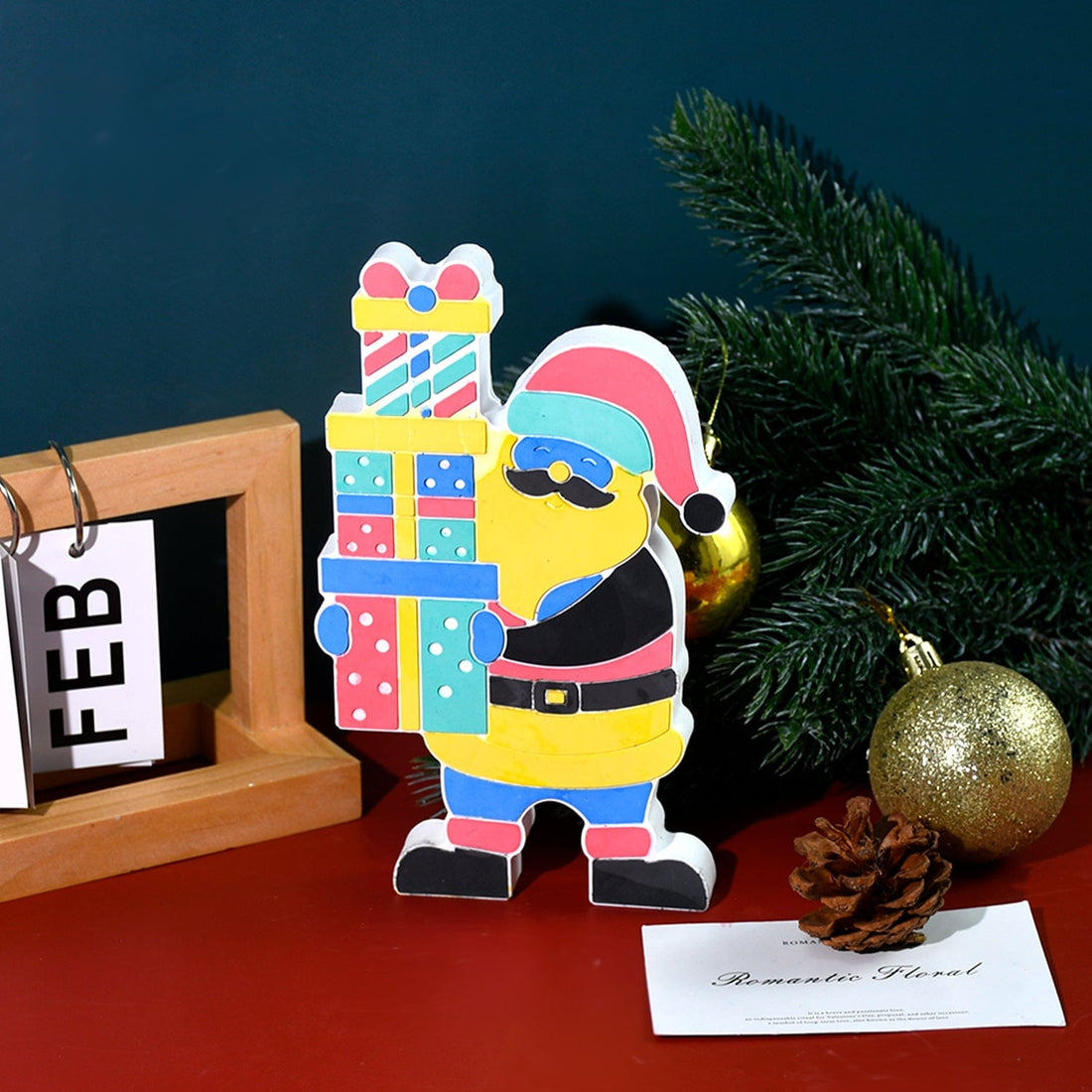 My Store Silicon Mould Santa Claus Holding Gifts Mould