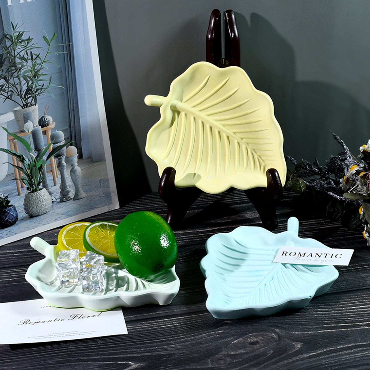 My Store Silicon Mould Leaf Shape Tray Mould